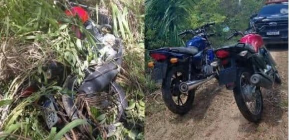 motos recuperadas em matagal