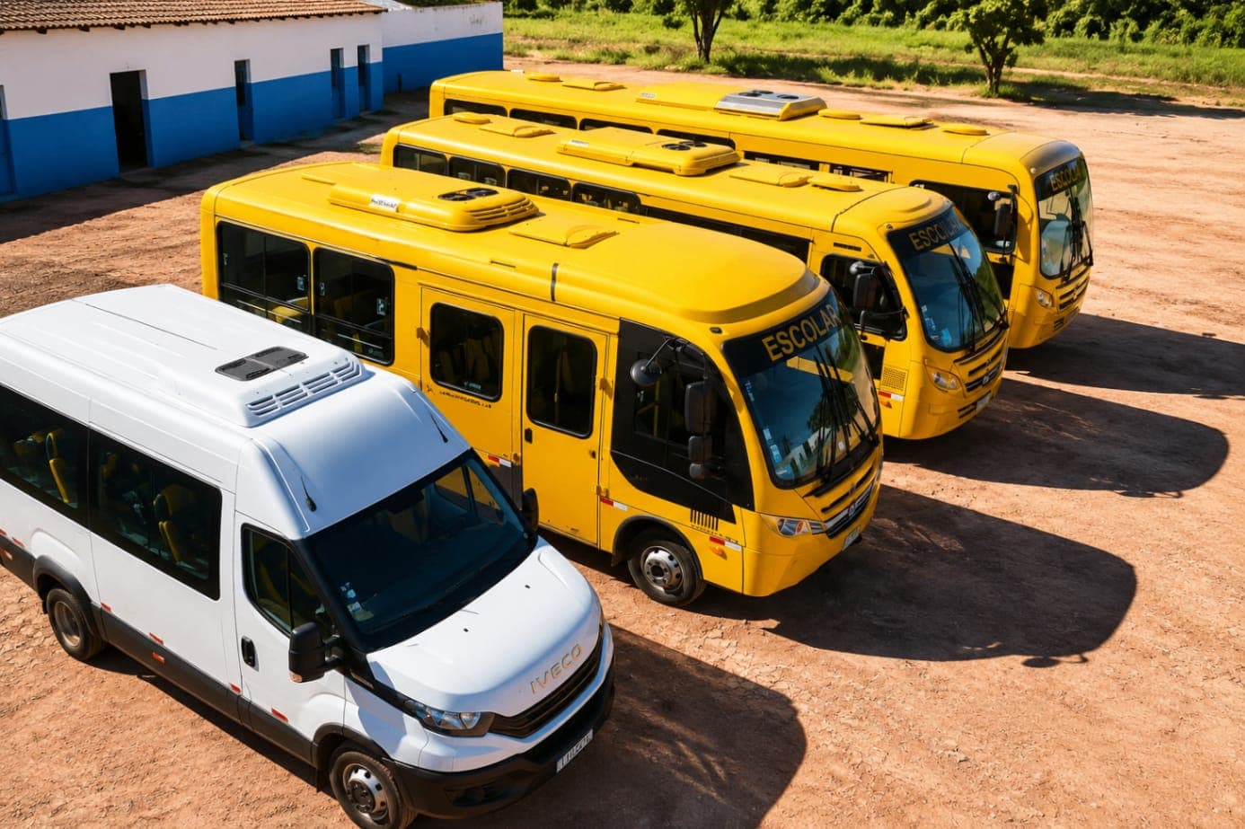 Prefeitura reforça transporte escolar com novos ônibus e vans para estudantes de Altaneira