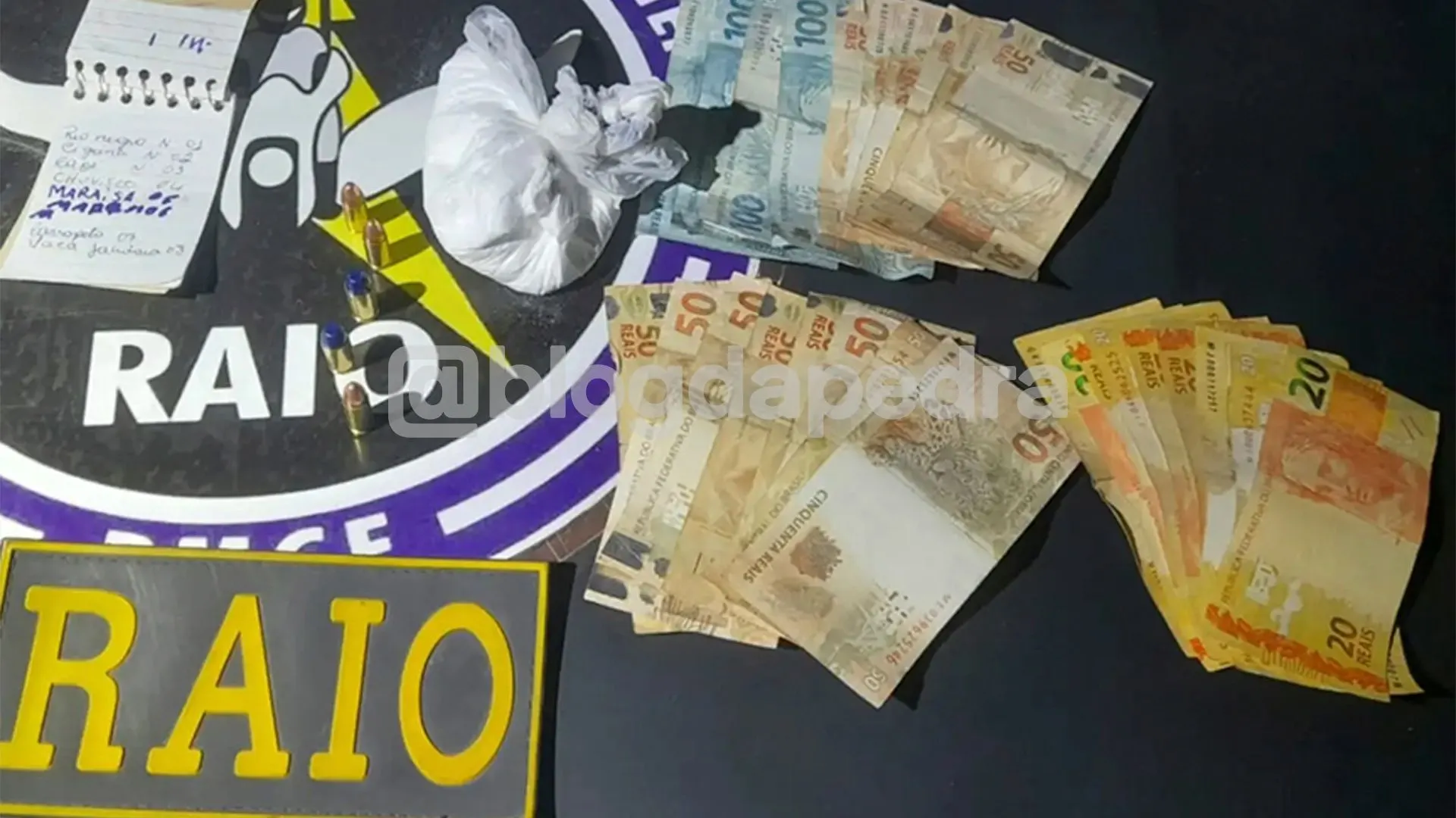 BPRAIO apreende munições e material semelhante à cocaína em Lavras