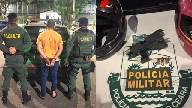 Homem foi preso num bar em Juazeiro com pistola na cintura