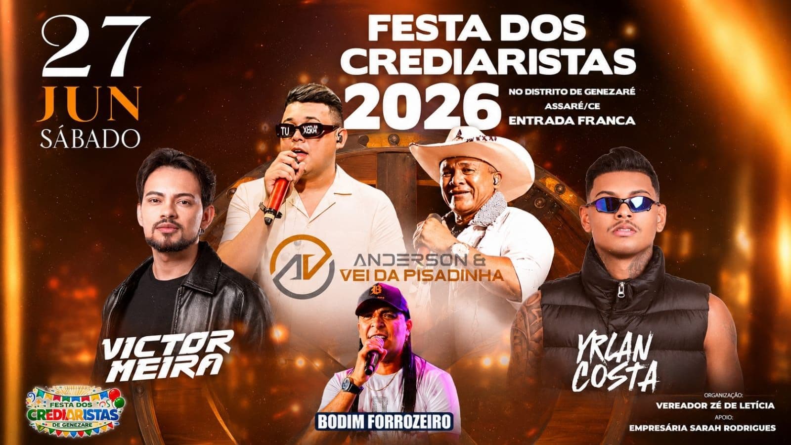 Festa do Crediarista de Genezaré 2026 promete entrar para a história do Cariri