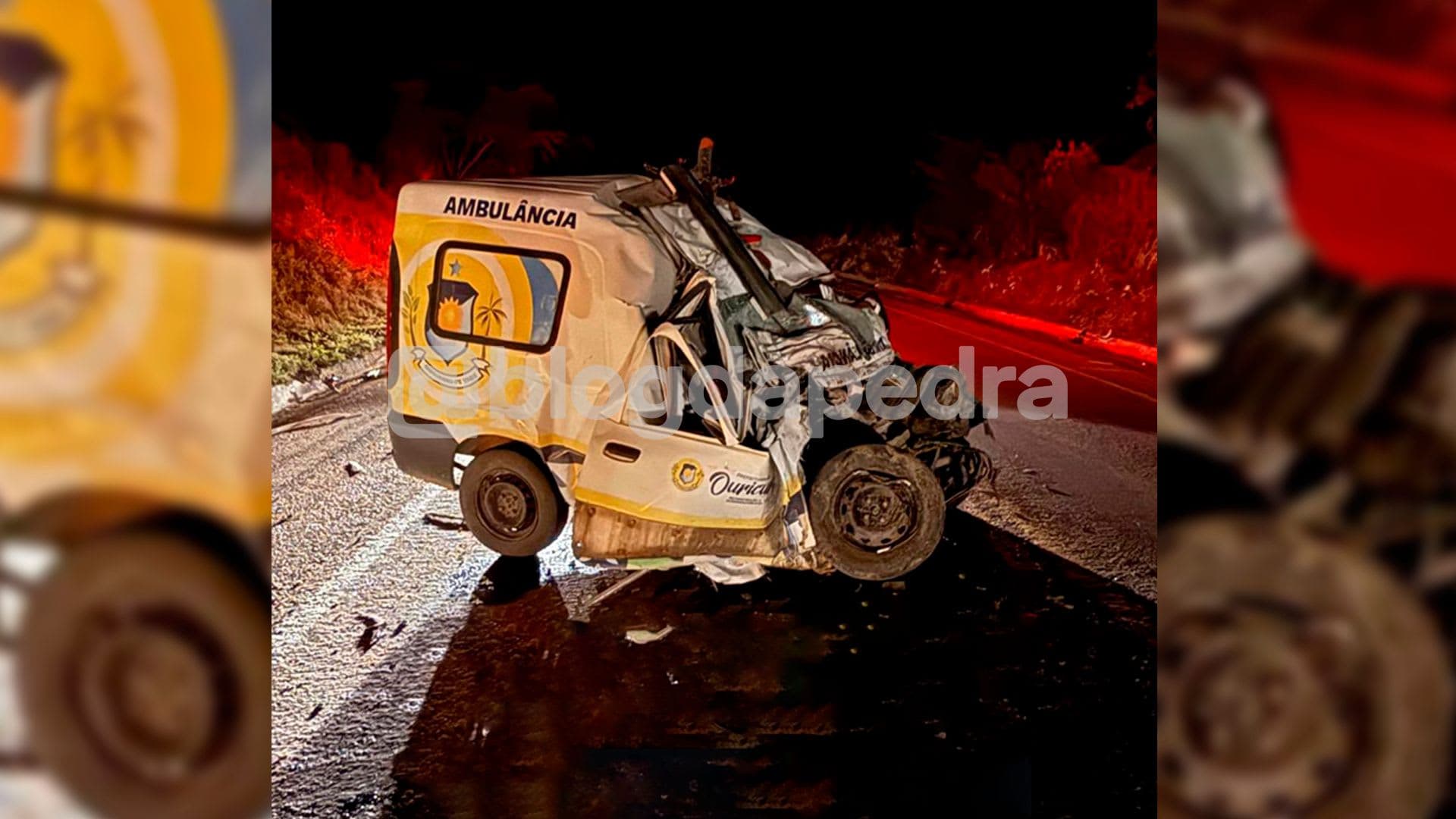 Tragédia na madrugada: acidente entre ambulância e carreta deixa três mortos da Barra de São Pedro